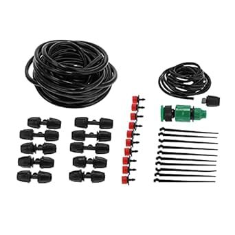 10m 8/11 Hose Adjustable Drippers Tee Kit Garden Automatic Watering Drip Irrigation System