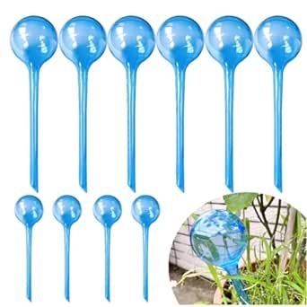 Yupack 10pcs Plant Self Watering Globes Automatic Watering Stakes Device Self Feeder Balls Irrigation Device Auto Waterer Planter Insert Stakes for Indoor Outdoor Garden Potted While Away on Vacation