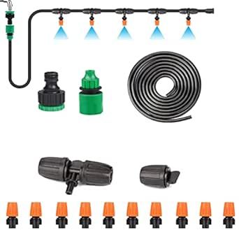 Automatic Irrigation Equipment Set,Garden Drip Irrigation Kit | Automatic Garden Irrigation Tool with Adjustable Nozzle for Outdoor Plants, Patio, Yard, Roof Cooling, Lawn Buogint