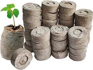 35mm Peat Pellets Seed Starting Plugs Seeds Starter Pallet 100 Pack Seedling Soil Block for Garden Seedling Planting