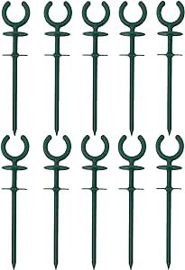 10 Pcs Green Garden Hose Guide Holder High High Toughness plastic Nails Tools For Irrigation And Sprinkler Protect Your Plants