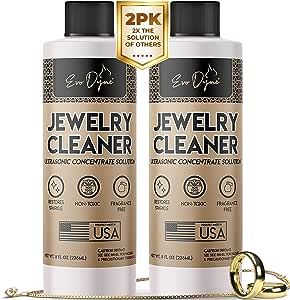 Evo Dyne Ultrasonic Jewelry Cleaner – Jewelry Cleaner Solution for Diamond, Gold, Silver, Gemstones – Best Extra Concentrated Formula Silver Jewelry Cleaner for Sonic and Ultrasonic Machines
