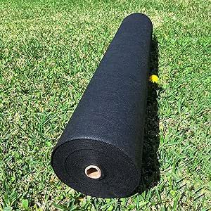 HOOPLE 4FT*180FT Garden Weed Barrier Landscape Fabric Durable & Heavy-Duty Weed Block, Easy Setup & Superior Weed Control (3.2oz-4ft*180ft)