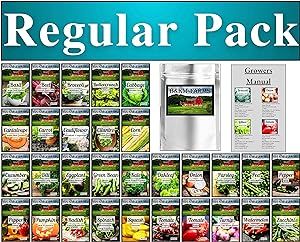 Vegetable Seeds 30 Pack (Clear Package, Regular)