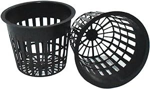 MOFANCY 3 Inch Black Net Cups Net Pots Hydroponics Supplies Cups for Hydroponics Home Vegetable Flower Planting 14Pcs
