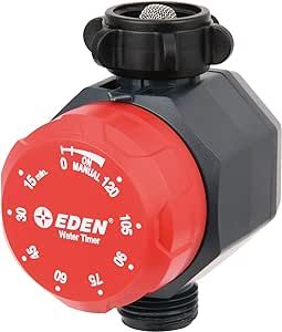 Eden 25118 1-Zone Mechanical Watering Timer, Red, Grey