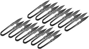 Set of 12 Precision 4.13 x 0.75in Bonsai Pruning Scissors, Bud & Leaves Trimmer, Yarn Thread Cutter, Snips, Trimming Supplies, Garden Plants, Gardening Clippers, Hardened Steel Pruners Trimmers (12)