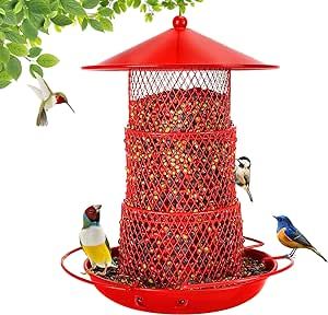 Bird Feeders for Ourside Bird Feeder, Retractable Bird Feeders for Outdoors Hanging, 3.3 LB Wild Bird Seed for Outside and Garden Decoration Yard for Bird Watchers