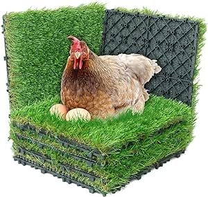 Dbeans Flourithing 6 Pack 12" X 12" Chicken Nesting Box Pads Washable - Squares Chicken Nesting Pads Nesting Pads DIY Decor - for Chicken Coop and Pet Garden Lawn Indoor Outdoor