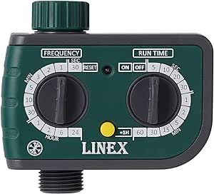 LINEX Sprinkler Timer, Programmable Water Timer for Garden Hose, Outdoor Faucet, Drip Irrigation and Lawn Watering System, Compact Design | Automatic Digital Control | Rain Delay